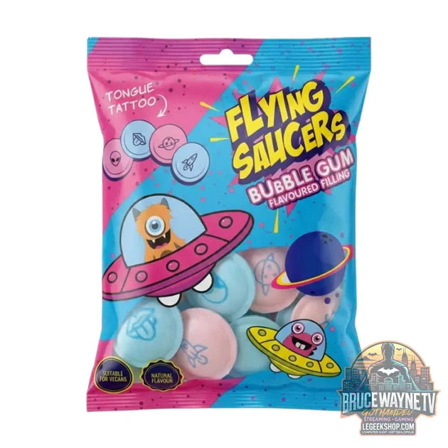 Guide d'achat : Flying Saucers Bubble Gum Flavoured Filling, gaufrettes de bonbons fourrées à la poudre de bonbons de 40g (Paquet de 24)