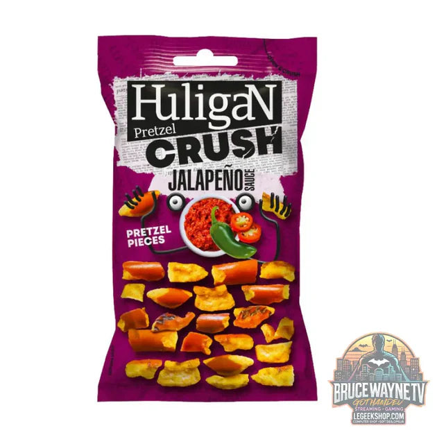 Guide d'achat : Huligan Pretzel Crush Jalapeno Sauce, bretzel saveur jalapeño de 65 g (Pack de 18)