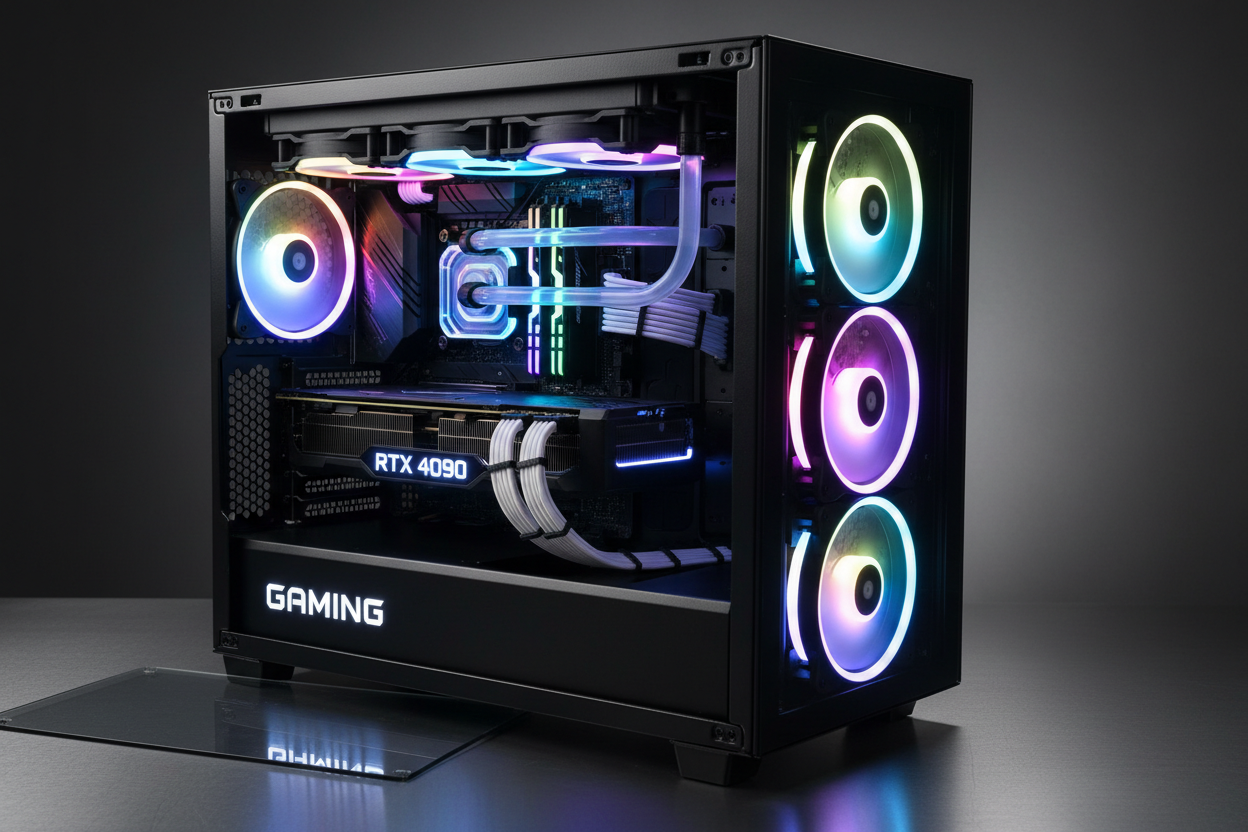 Intérieur PC watercooling RTX - optimisation gaming 2026 - LeGeekShop