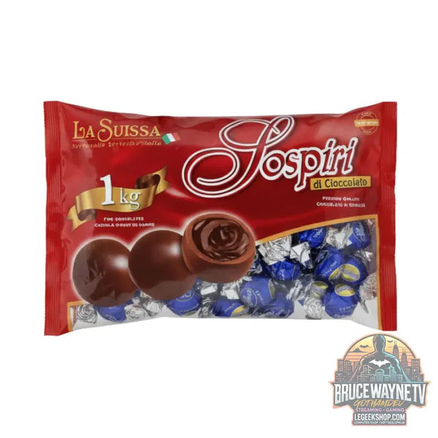 Guide d'achat : La Suissa Sospiri Cuore Morbido Fondente, pralines de chocolat noir fourrées à la crème fondante (Emballage de 1kg)