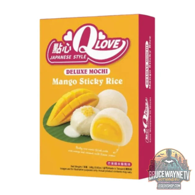 Guide d'achat : QLove Deluxe Mochi Mango Sticky Rice Mochi, mochi au goût de mangue et de coco de 168g (Paquet de 24)