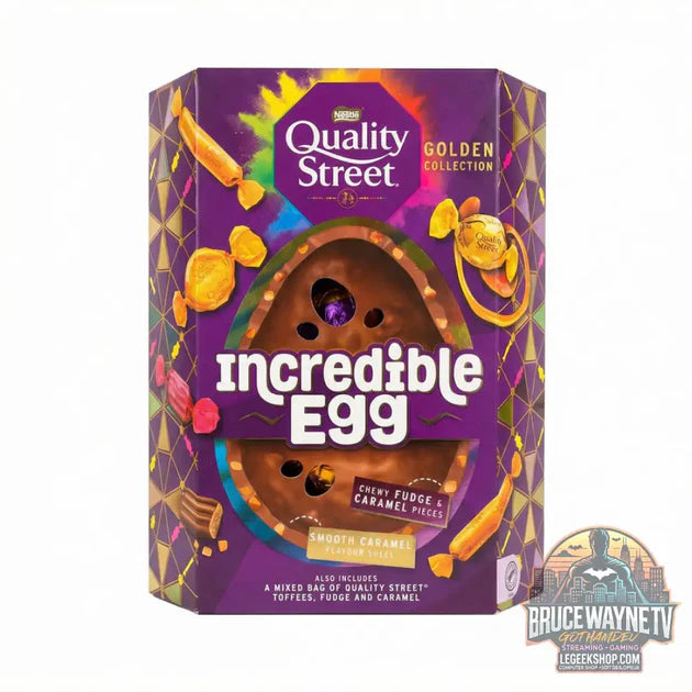 Guide d'achat : Quality Street Incredible Egg, œuf en chocolat au lait avec inclusions de caramel et fudge de 379g