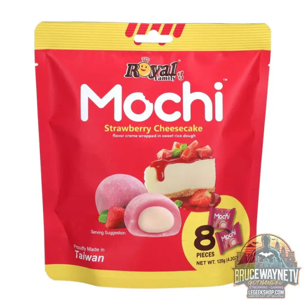 Guide d'achat : Royal Family Mochi Strawberry Cheesecake, mochi au goût de cheesecake à la fraise de 120g (Pack de 12)
