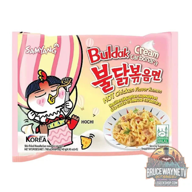 Guide d'achat : Samyang Buldak Cream Carbonara Hot Chicken, nouilles au goût de carbonara de 140g (Paquet de 10)