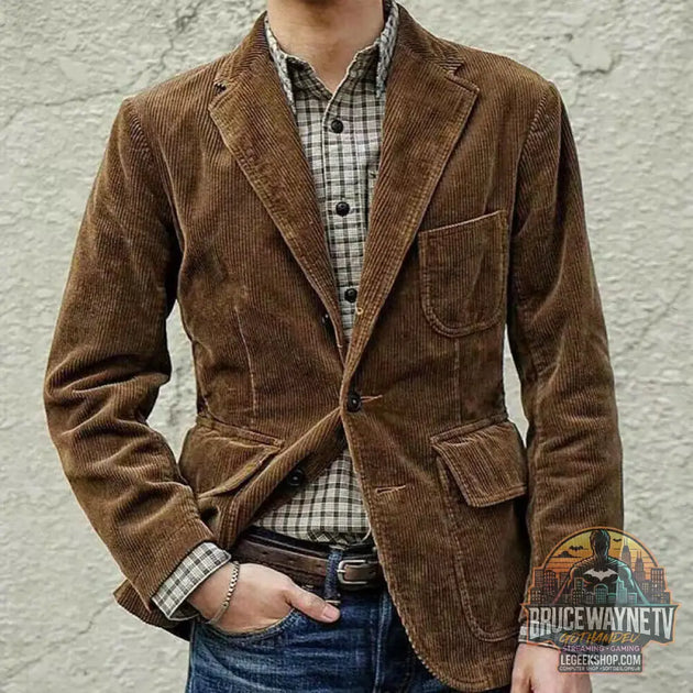 Guide d'achat : Veste Blazer Homme Velours Côtelé Hiver Casual Chaud Noir Marron Vert Bleu