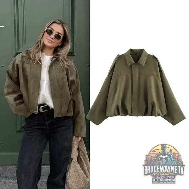 Guide d'achat : Veste Bombardier Femme Col Rabattu Vintage Chic Printemps