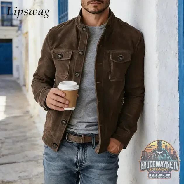 Guide d'achat : Veste Daim Homme - Col Rabattu Bouton Cargo Automne Hiver