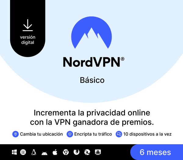 NordVPN Basic ES Key (6 Months / 10 Devices)