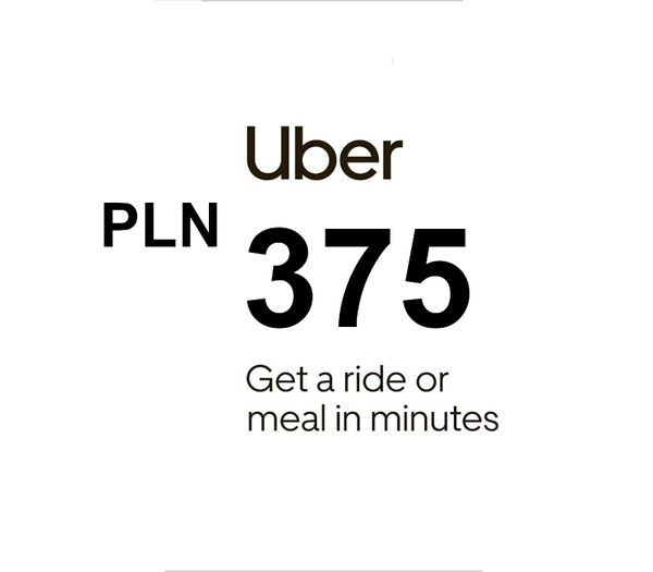 Uber PLN 375 Gift Card PL