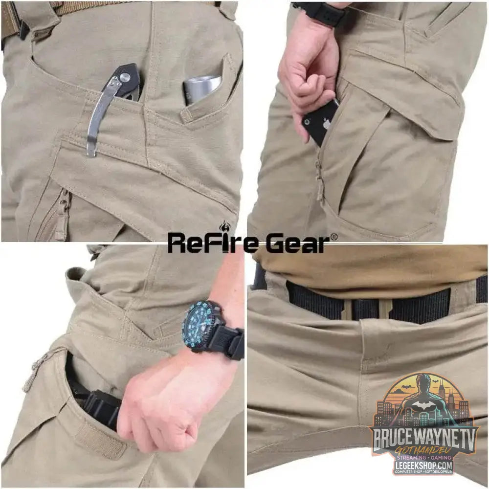 Pantalon Cargo Militaire en Coton pour Homme - ReFire Gear - Legeekshop