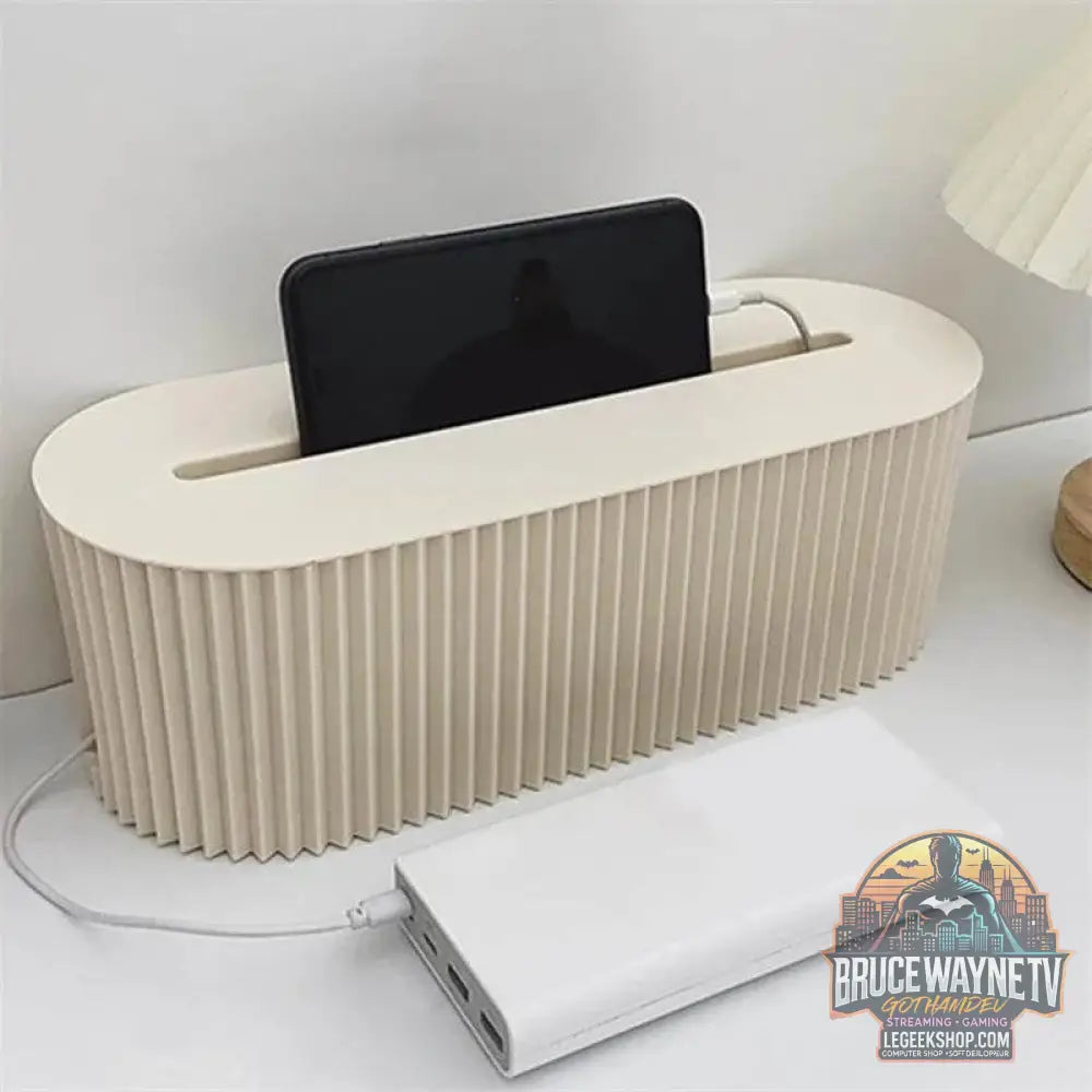 🔌 Boîte de Rangement Câbles & Prises – Design Nordique | Organisateur de Bureau et Maison - Legeekshop