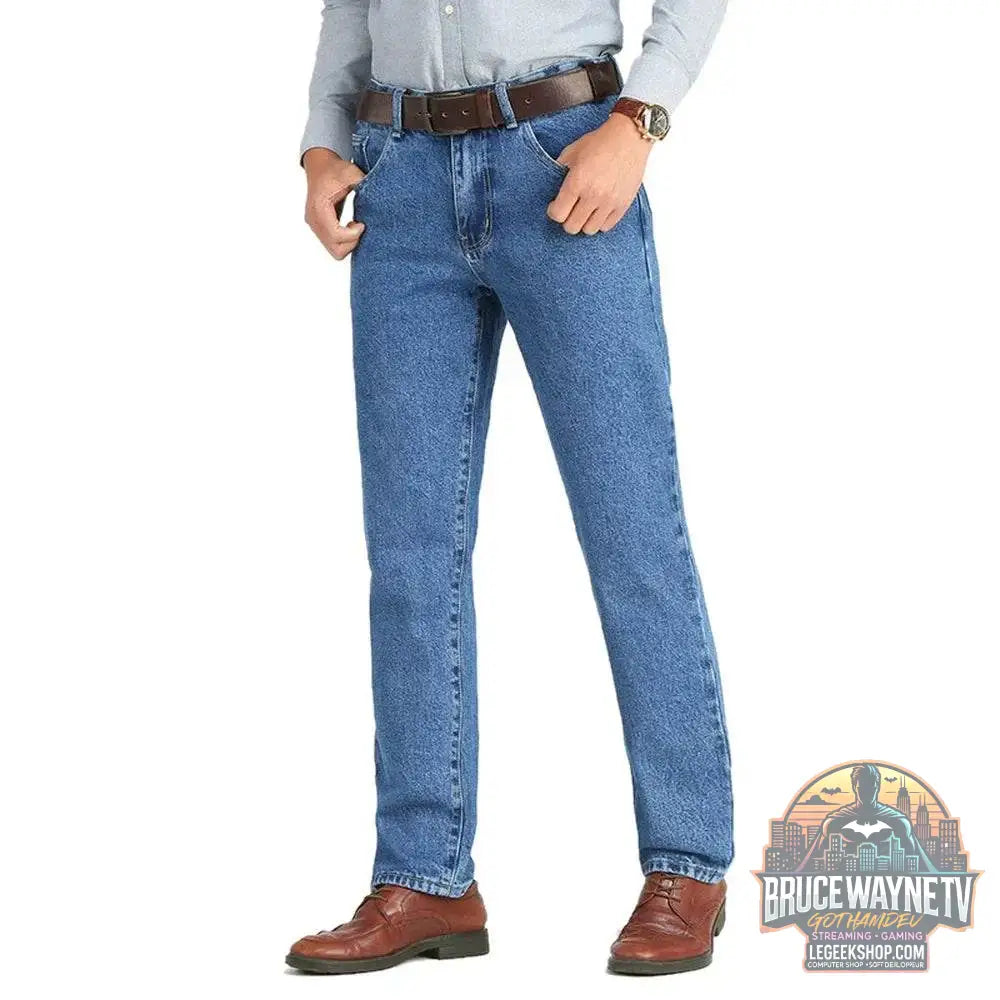 Jean Classique Homme, Pantalon en Denim Coupe Droite, Extensible, Style Business | Mlengnt | Wayne Outfitters - Legeekshop