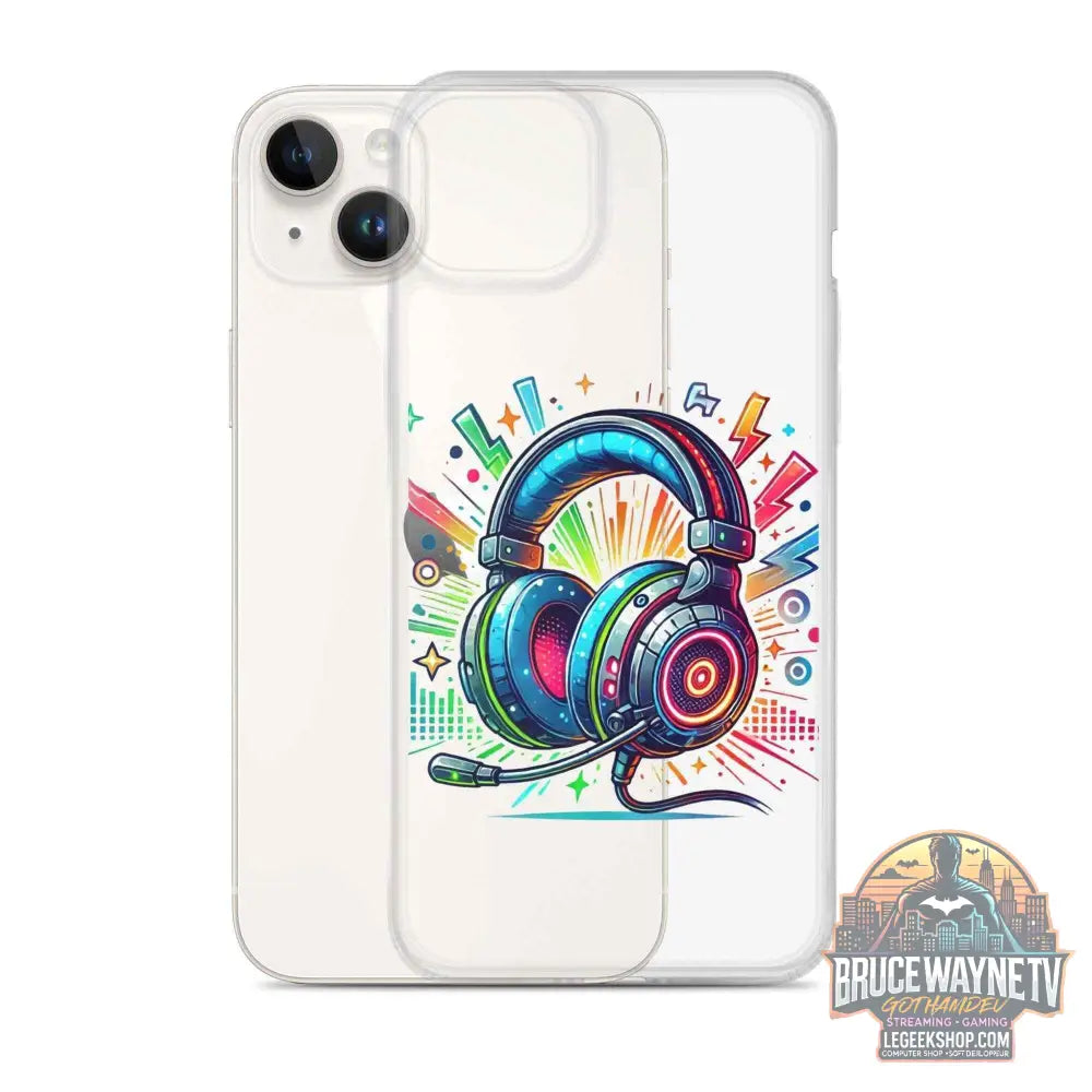 Coque iPhone® Design Gamer Casque Coloré - Legeekshop - Legeekshop
