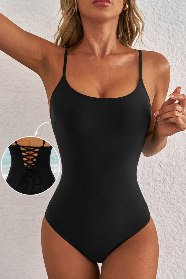 Maillot femme bretelles — noir