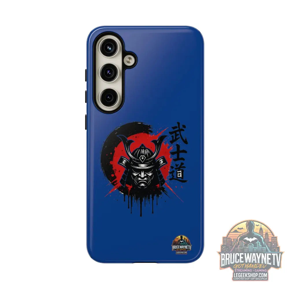 📱 samurai phone case Bleue foncé – coque renforcée Pixel & Galaxy 📱 - Samsung Galaxy S24 Plus / Glossy - Phone Case