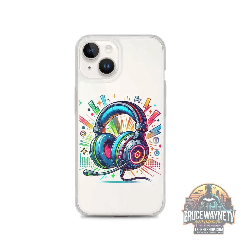Coque iPhone® Design Gamer Casque Coloré - Legeekshop - Legeekshop