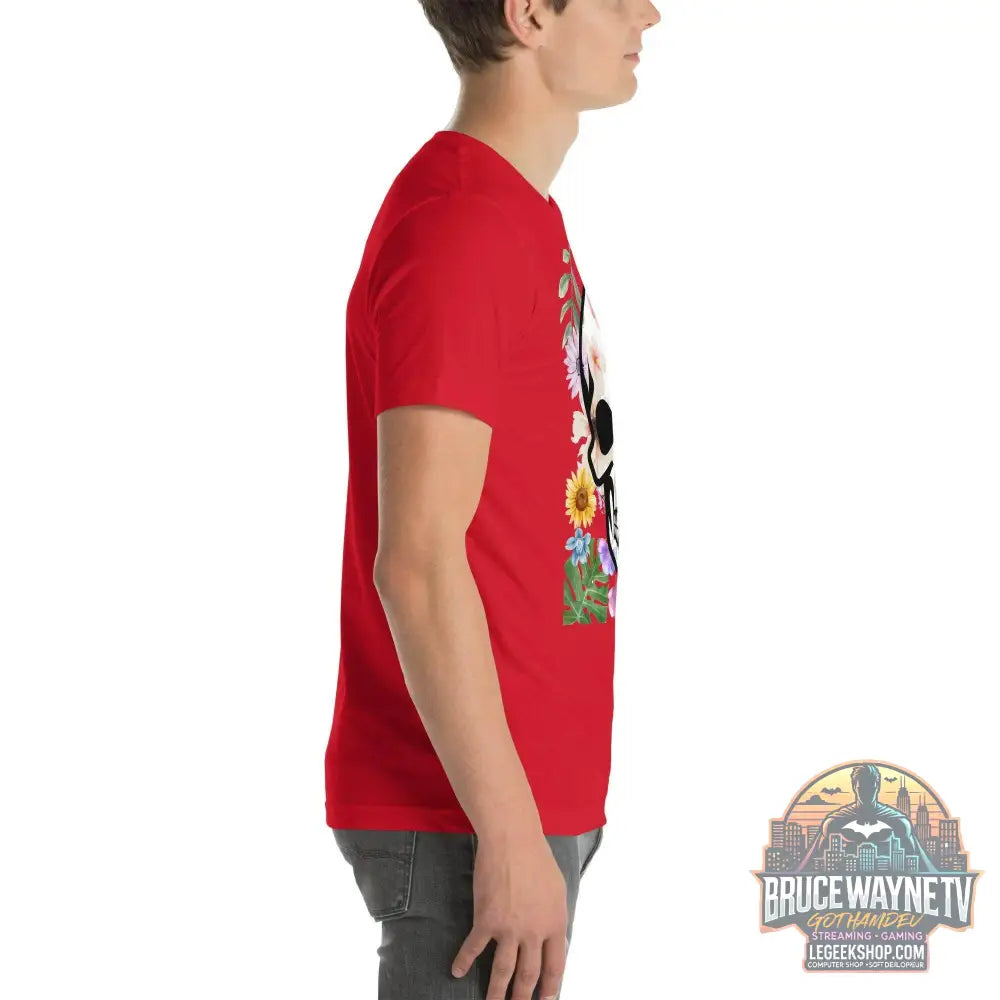 T-shirt Unisexe à Imprimé Crâne et Fleurs - Mode Estivale | Wayne Outfitters - Legeekshop