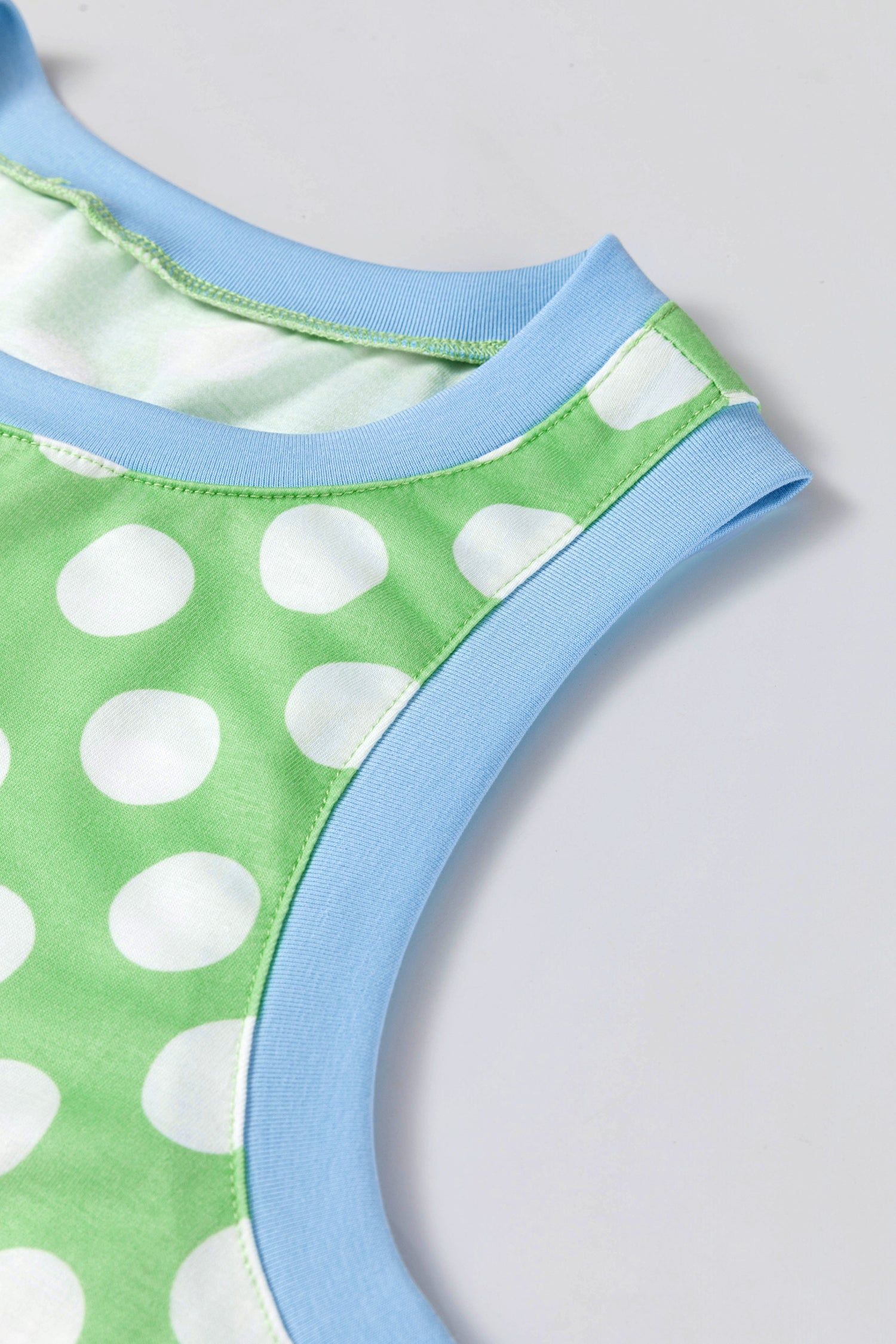 Green Polka Dot Contrast — Tops/Tank Tops, vue 5, LeGeekShop