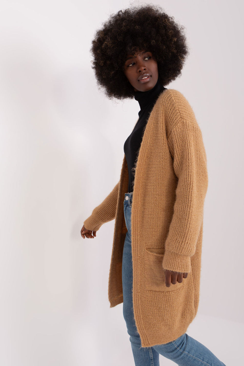 Cardigan femme Italy Moda — brun
