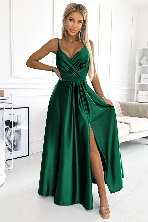Robe femme Numoco Longue Longue — vert