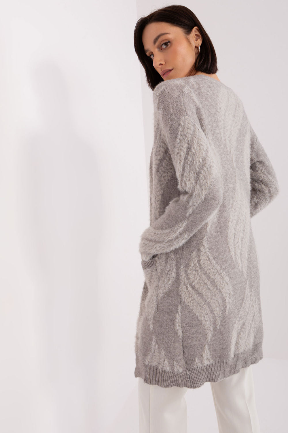 Cardigan femme AT — gris