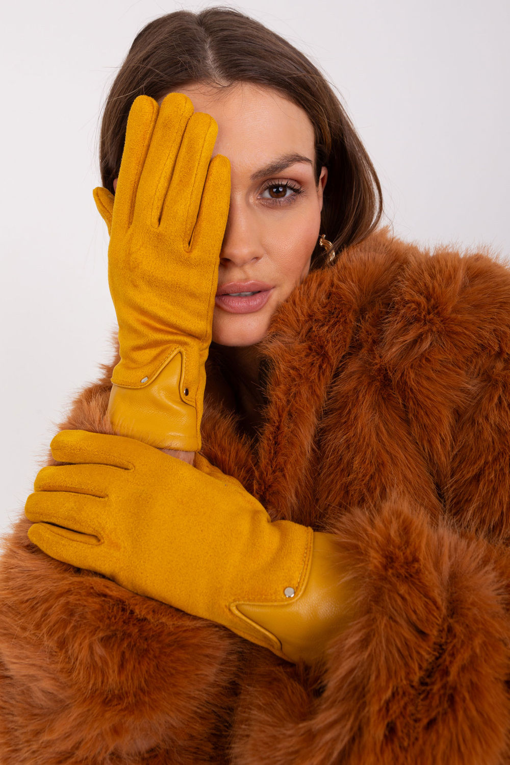 Gants femme AT — jaune