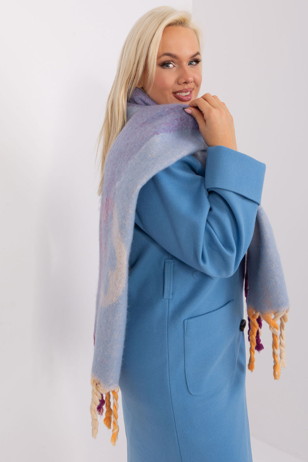 Châle femme AT — bleu