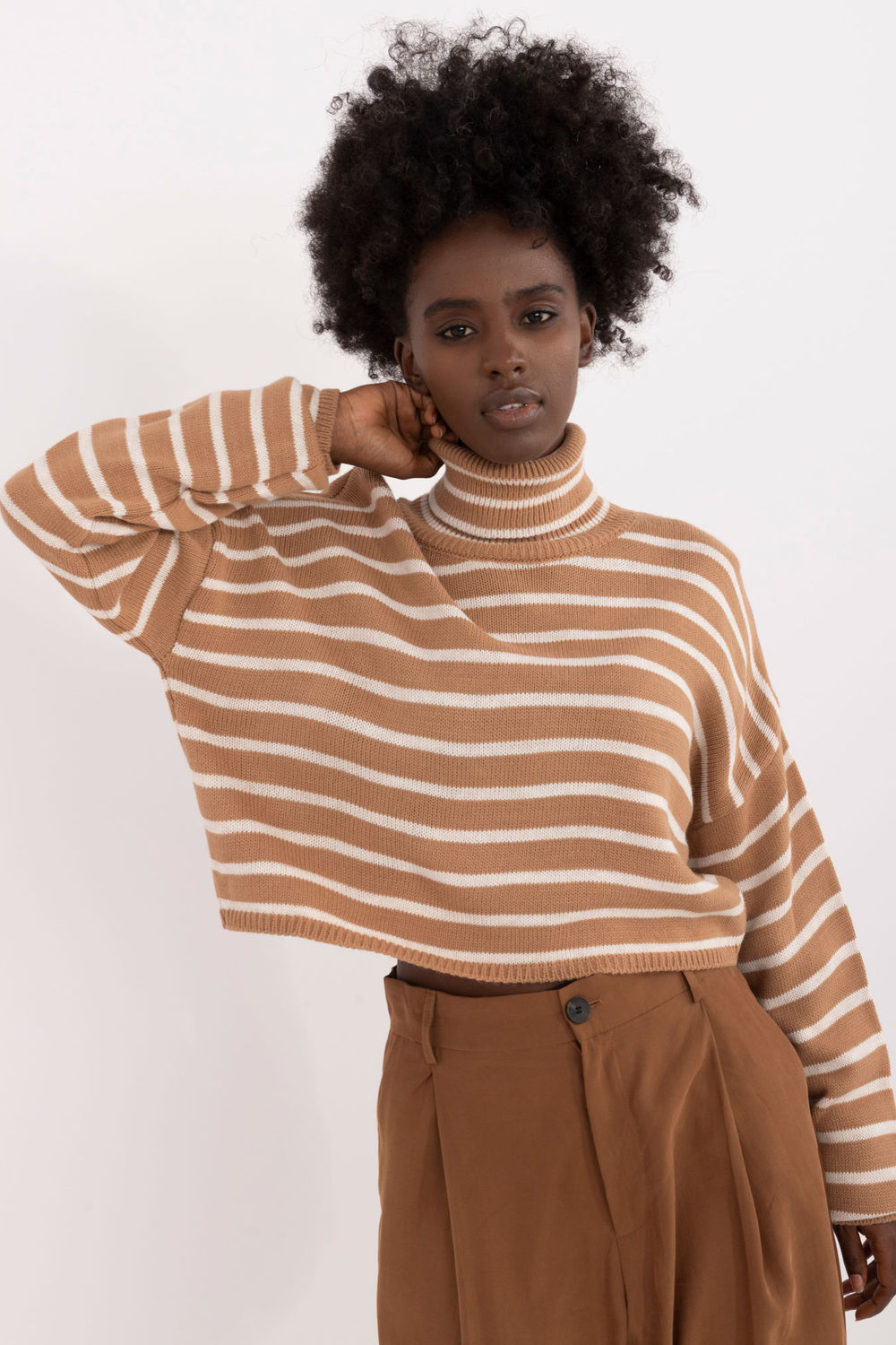 Pull femme Badu Col Roulé Col — brun