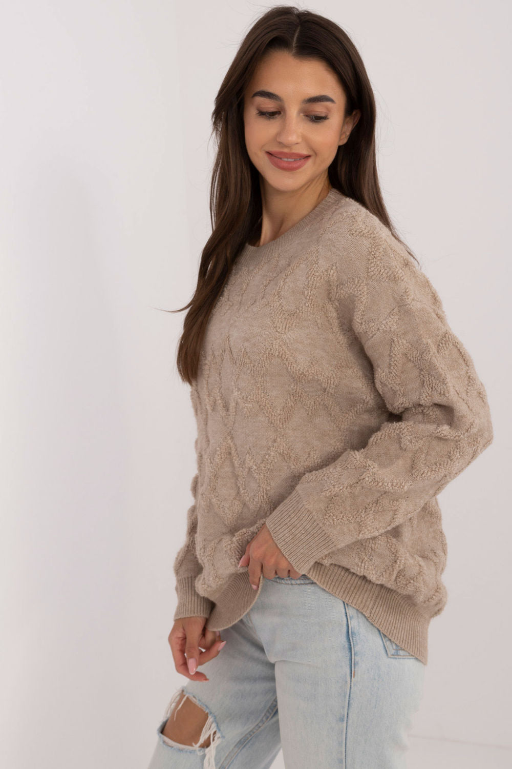 Pull femme AT Chandail Chandail — beige