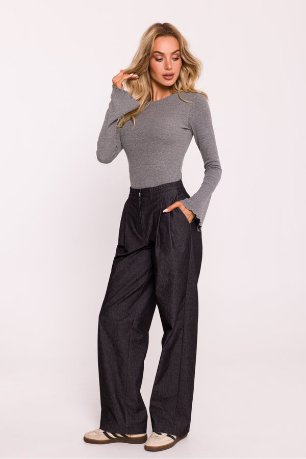 Chaussures à talons femme Moe Pantalon Long Pantalon — gris