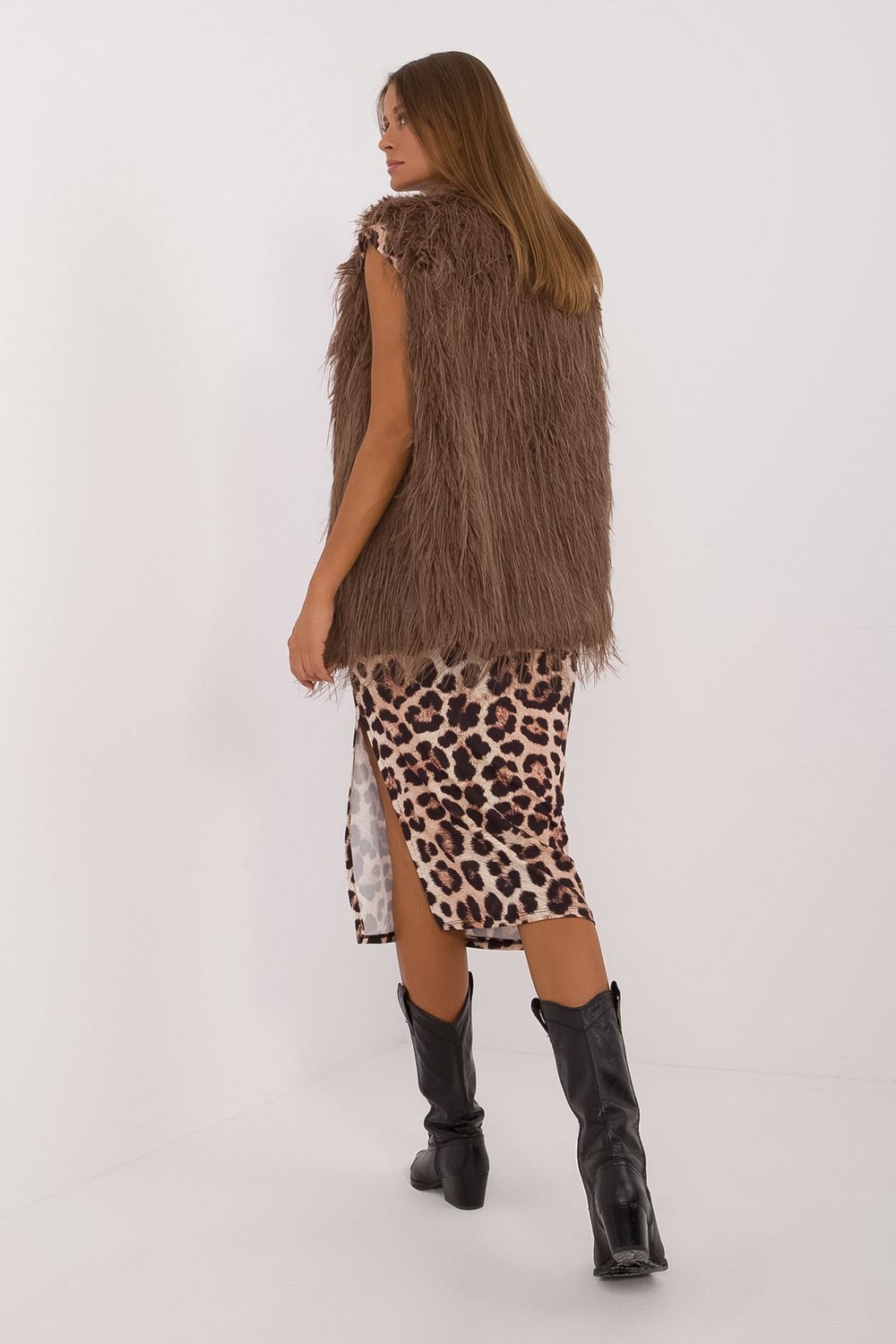 Gilet femme AT — brun