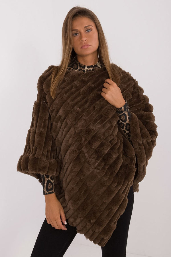 Poncho femme AT — brun