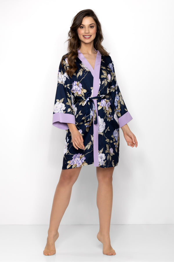 Robe femme Momenti Per Me Peignoir Peignoir — bleu marine