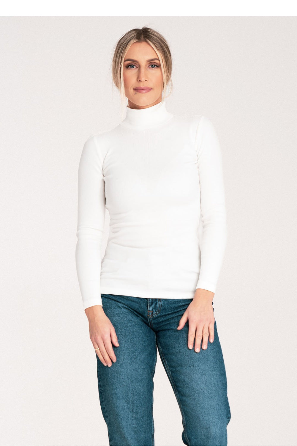 Pull femme Figl Col Roulé Col — beige