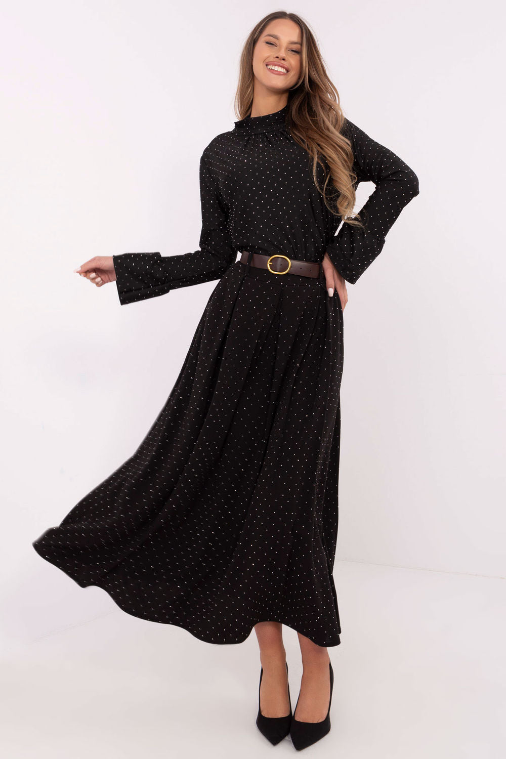 Jupe femme Italy Moda Longue Longue — noir