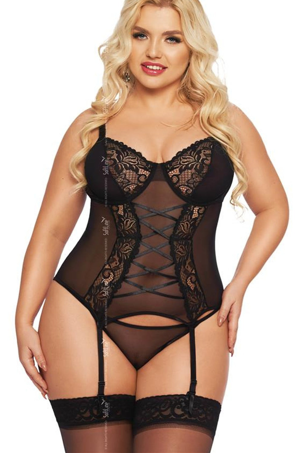 Ensemble lingerie femme SoftLine Collection L Ensemble Sexy — noir