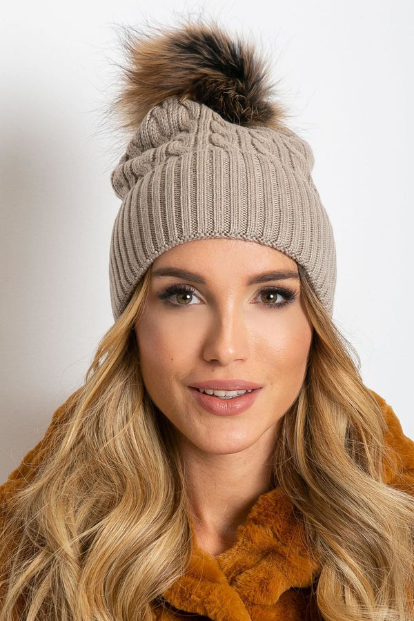 Bonnet femme AT — beige