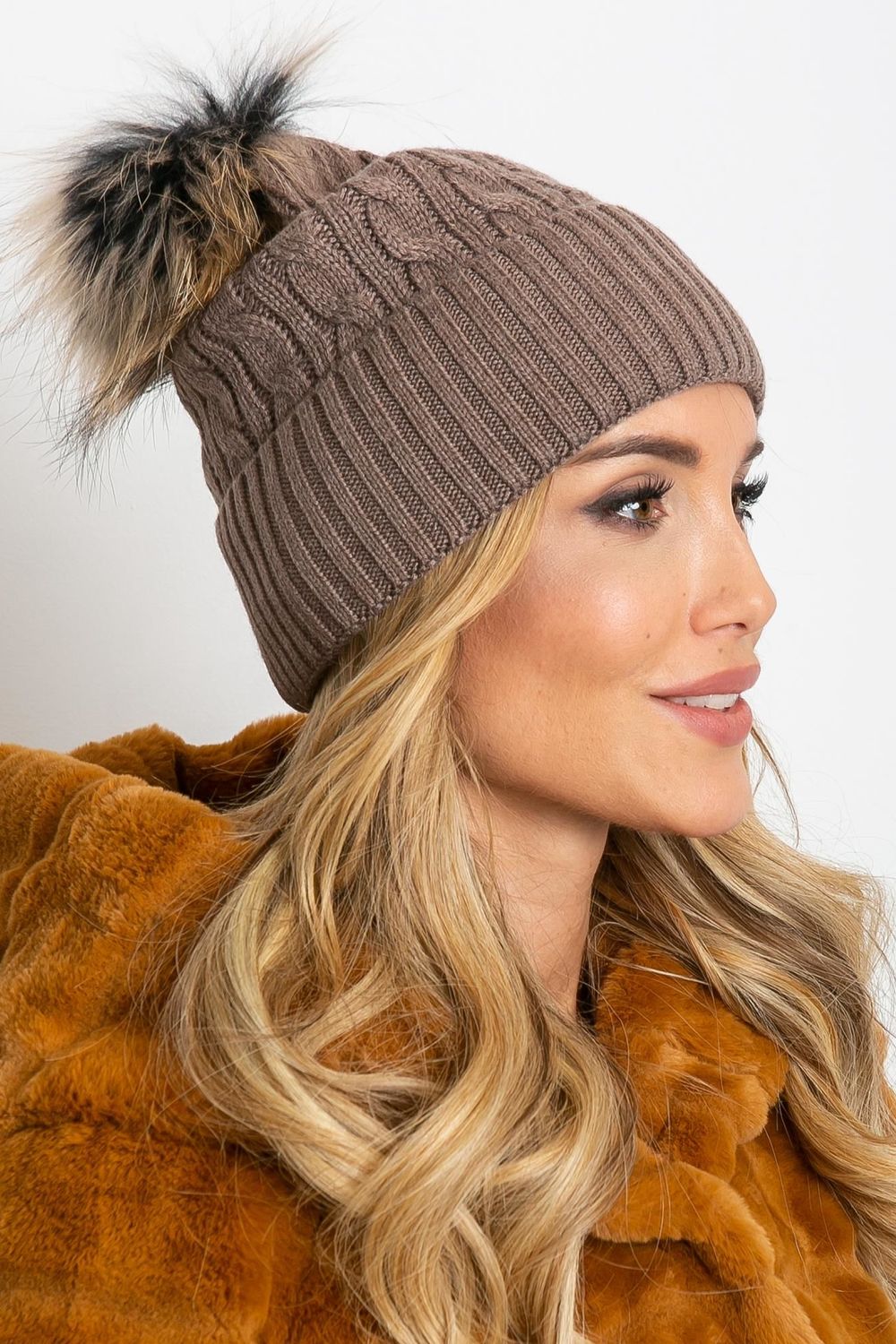Bonnet femme AT — brun