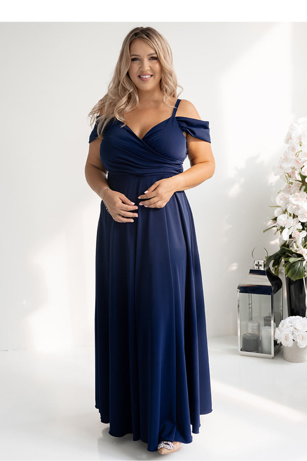 Robe femme With You Longue Longue — bleu marine