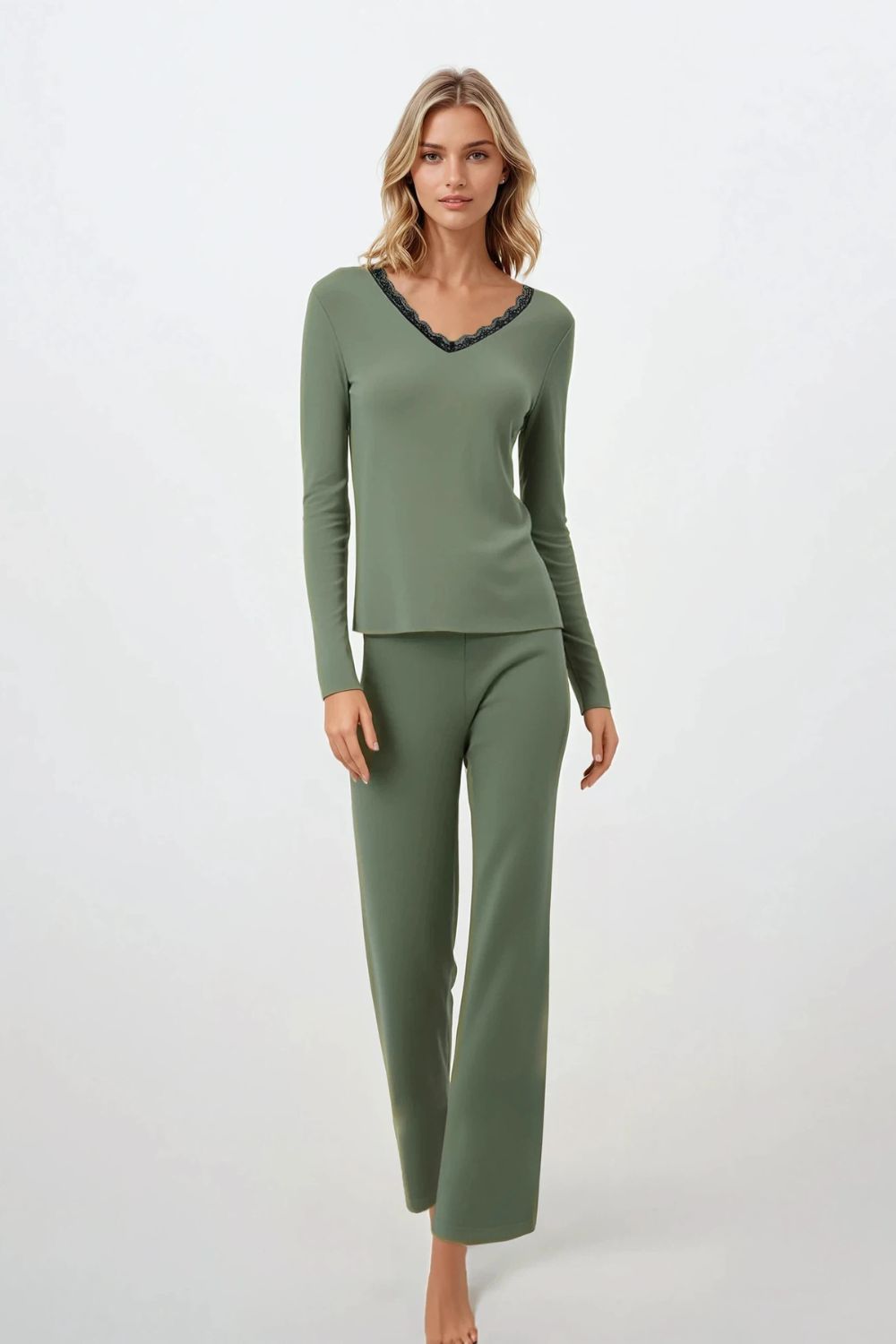 Pyjama femme Momenti Per Me — vert