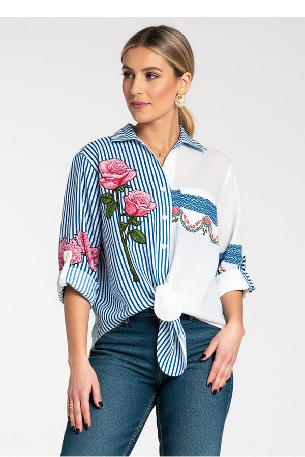 Blouse femme Figl Chemise Chemise — bleu