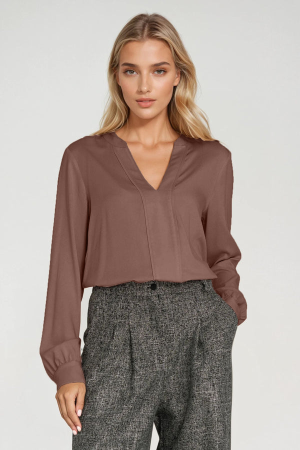 Blouse femme Nife Chemisier Chemisier — brun