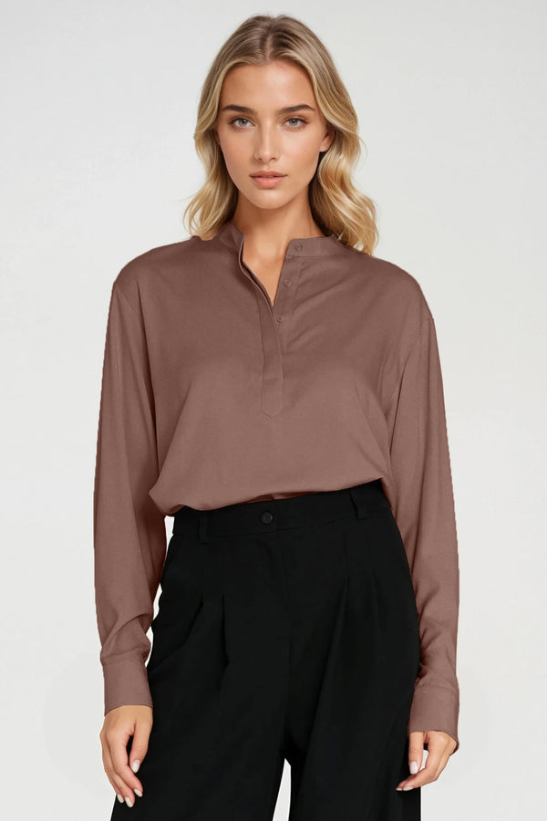 Blouse femme Nife Chemisier Chemisier — brun