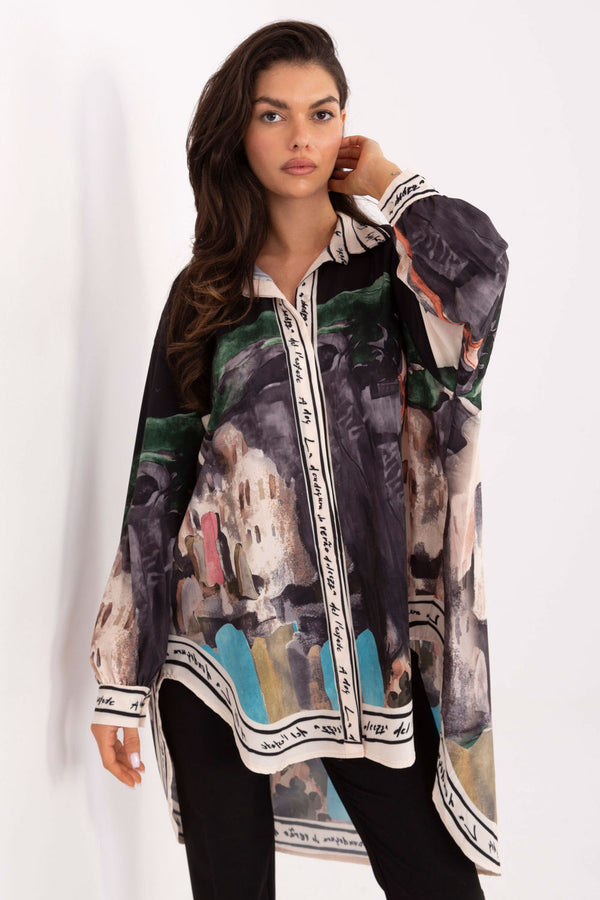 Blouse femme Rue Paris — noir