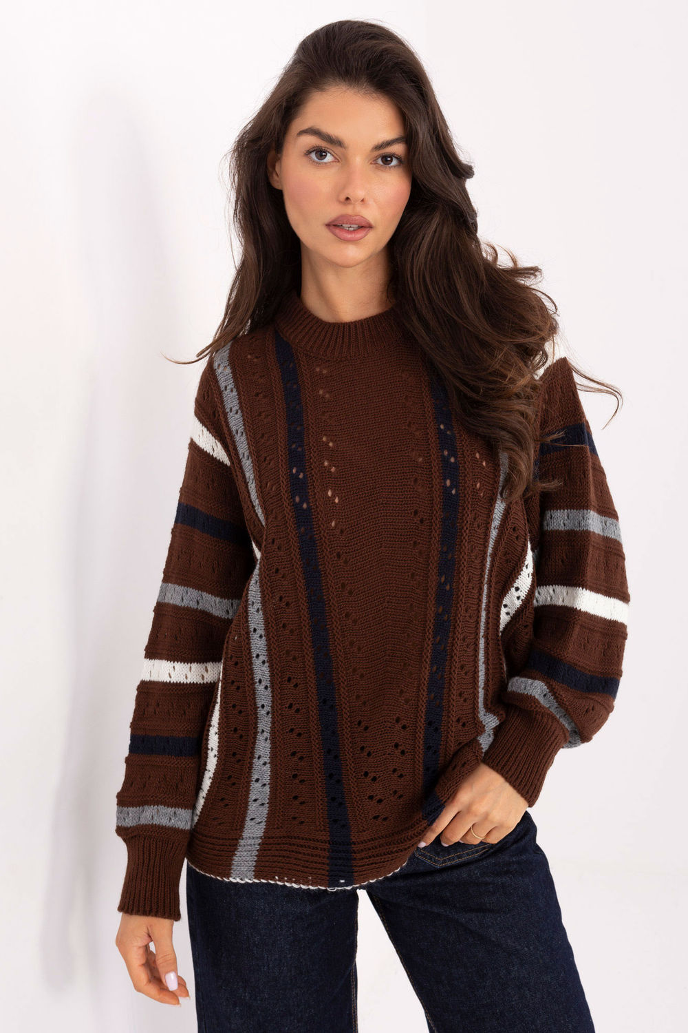 Pull femme Factory Price Chandail Chandail — brun