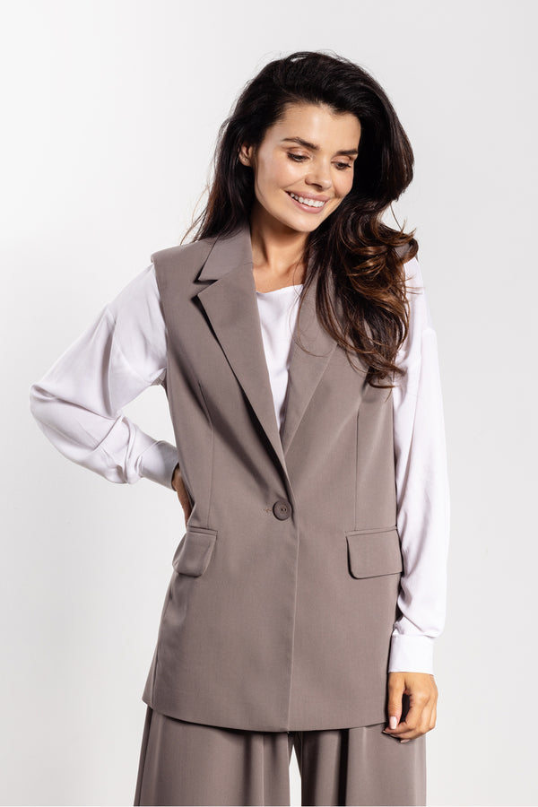 Gilet femme awama — brun