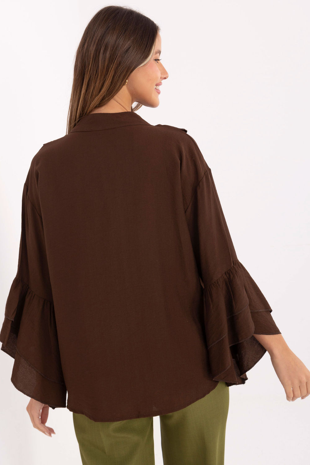 Blouse femme Rue Paris — brun