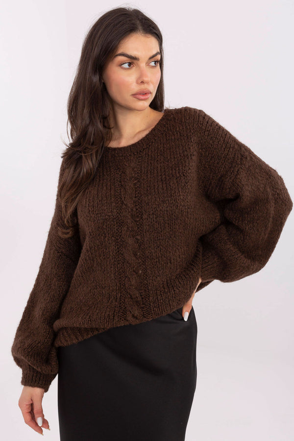 Pull femme Italy Moda Chandail Chandail — brun