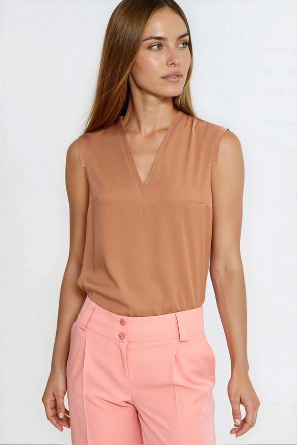 Blouse femme Nife Chemisier Chemisier — brun