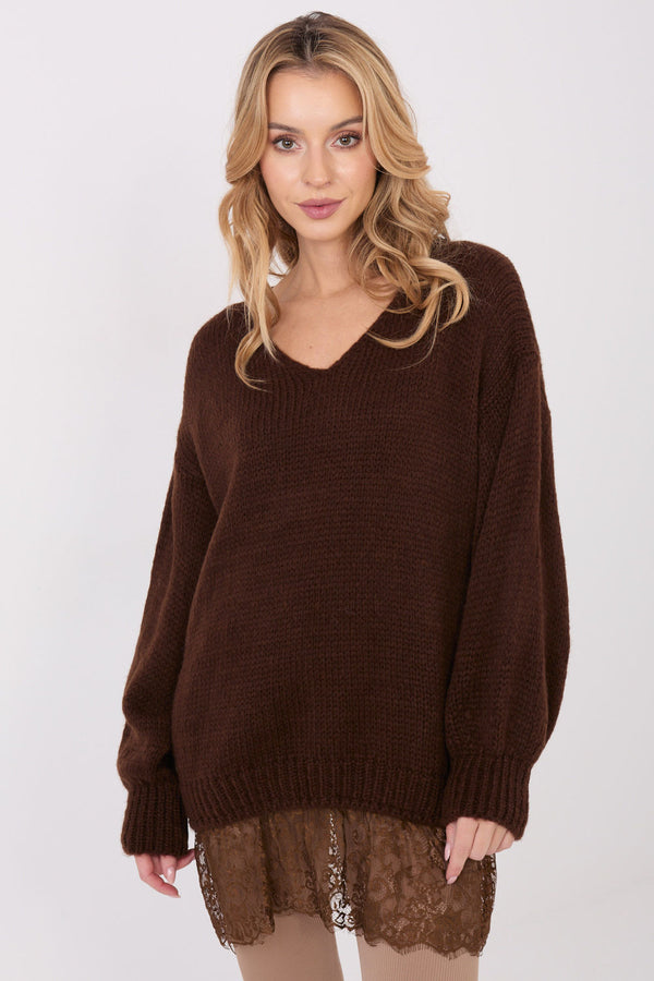 Pull femme Factory Price Chandail Chandail — brun